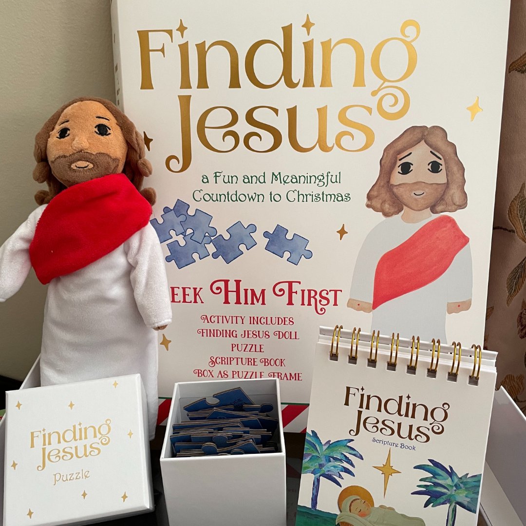 Mammanatty's tweet image. Celebrate the countdown to #Christmas with #FindingJesus Finding Jesus is a daily activity starting Dec 1st. Hide the doll with a puzzle piece and find him each day for 24 days. Stop by to learn more (+giveaway) #seekhimfirst #meaningfulchristmas #puzzle mammanatty.com/Finding-Jesus.…