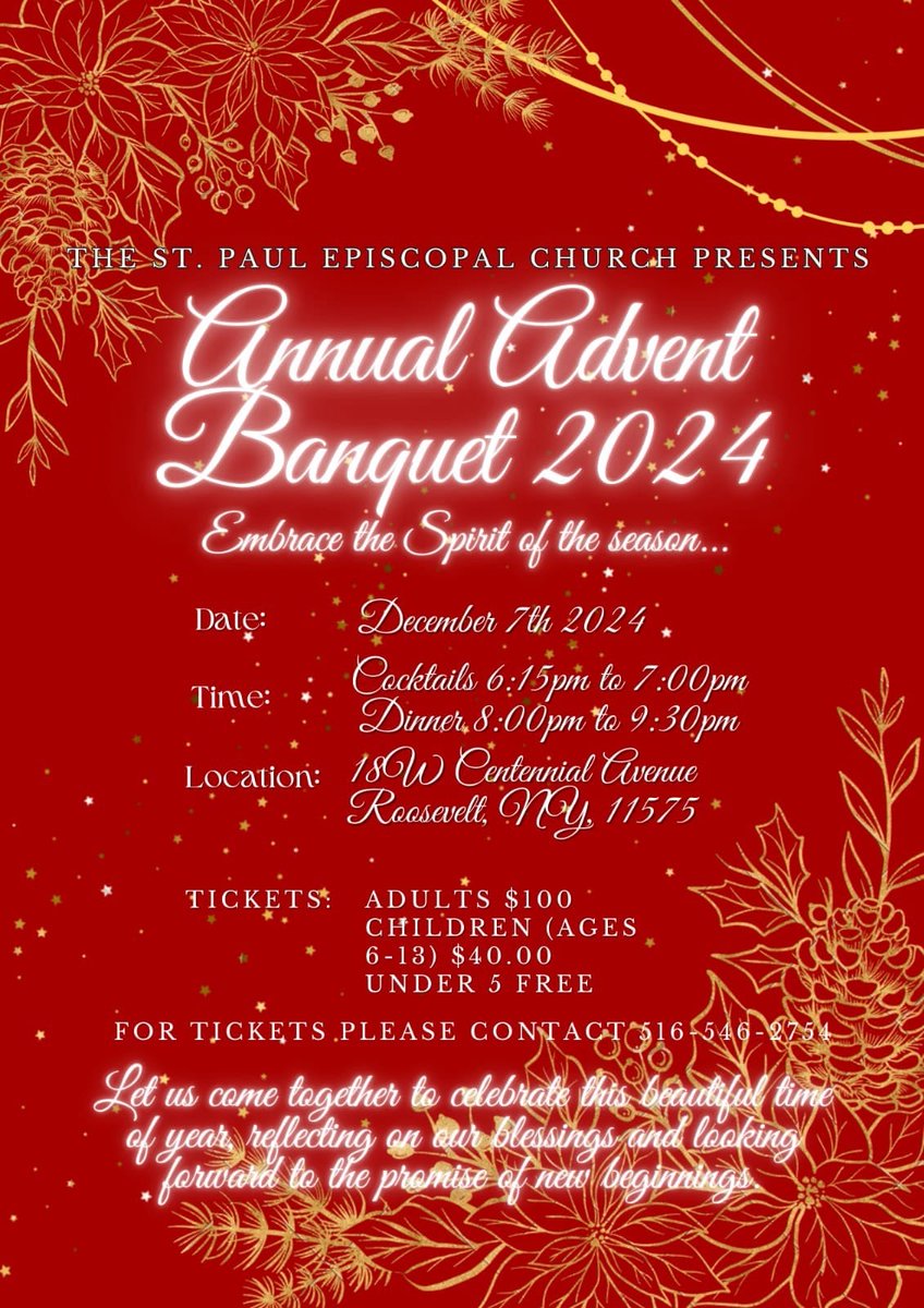 Are you ready to show off your best #dance moves. Join us for our annual Advent Banquet 
#gala
#Banquet
#Advent 
#anglican 
#episcopal