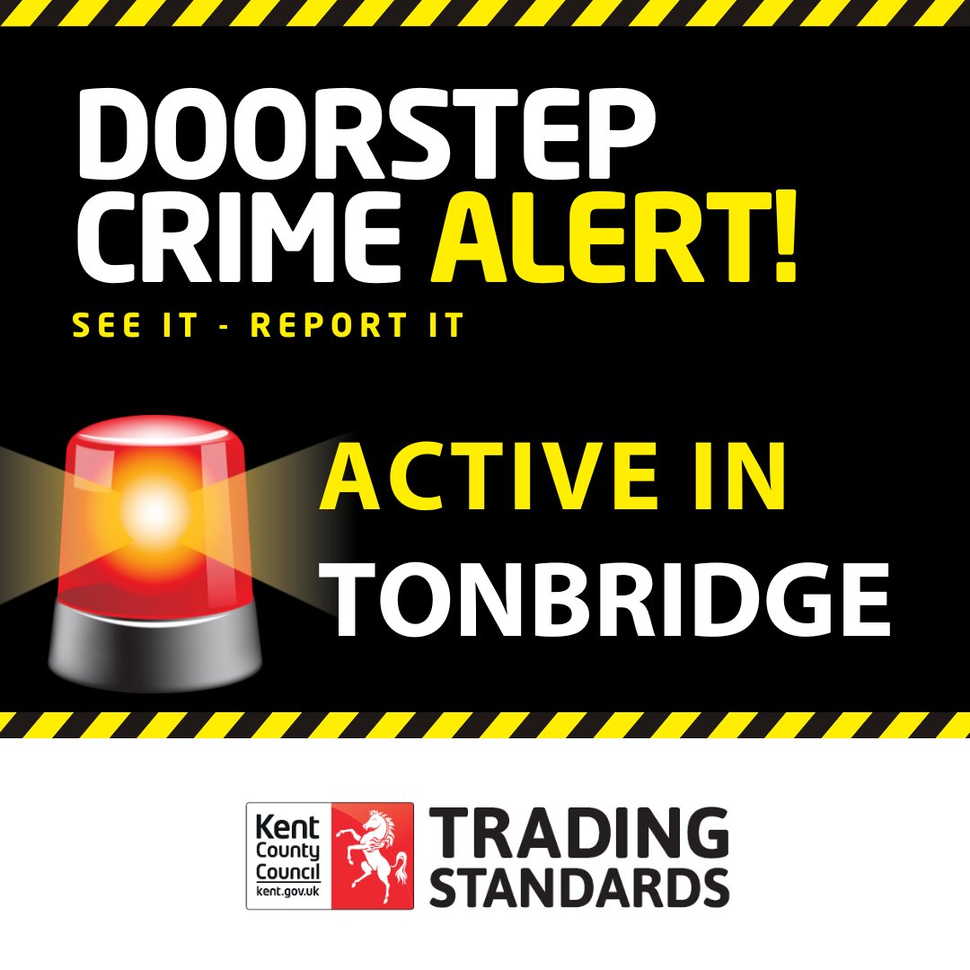 #ScamAlert ⚠️We have received reports of doorstep criminals in Tonbridge

☎️ Look out for others, report to Kent Police on 101. You can also report it to the charity CrimeStoppers on 0800 555 111. You'll stay 100% anonymous, always.