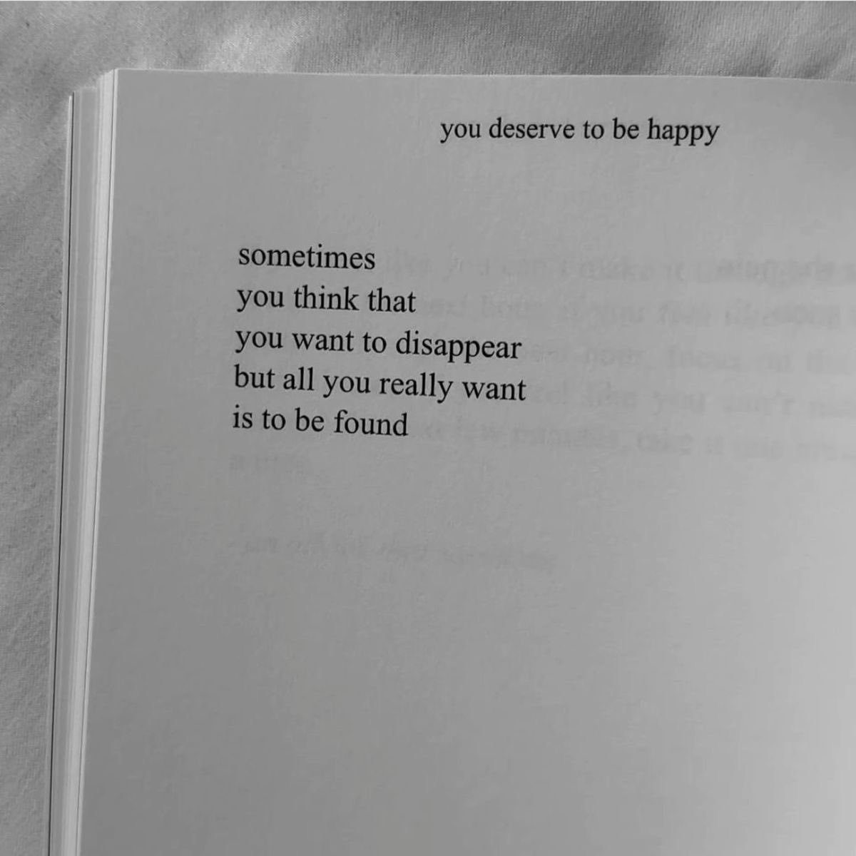 you really just want to be found