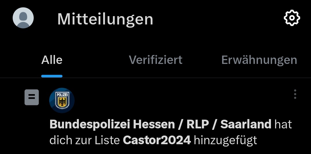 AntiCastorPhil's tweet photo. Weiß ja nicht ob mich das freuen soll das mich die @bpol_koblenz zu Listen hinzufügt 😄 
Gut zu wissen daß sie mitlesen (Huhu an die mitlesen den Beamten) 
#Castortransport #CastorAlarm 
#Castor24 #Castor2024 https://t.co/NccKS53URg