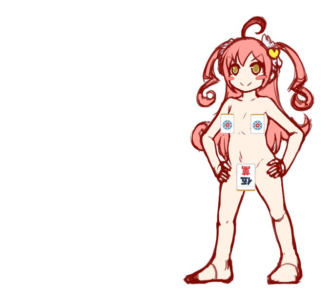 左に謎のスペースがある鳴岡の途中絵です 