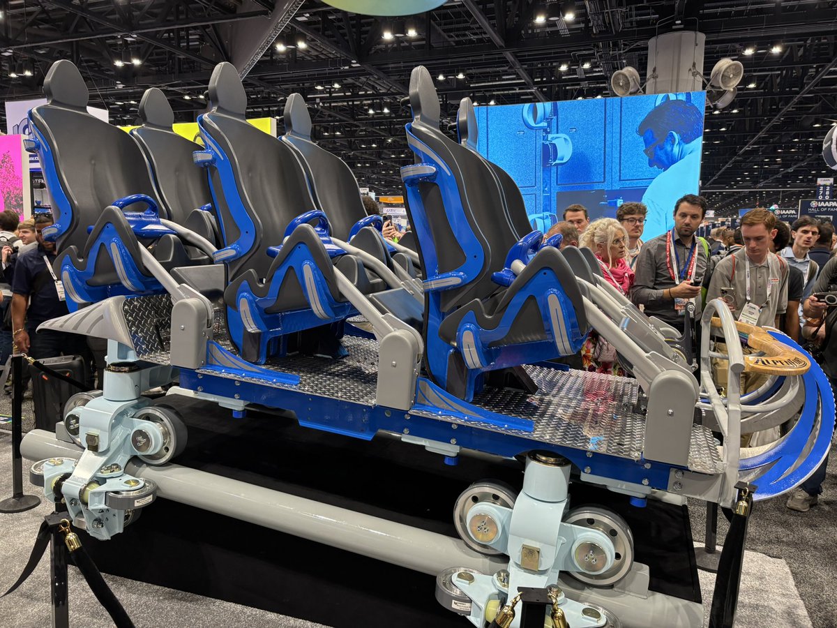 Coaster101's tweet photo. The trains of AlpenFury at Canada’s Wonderland. #iaapa #iaapa2024 https://t.co/YP06xXEG2c