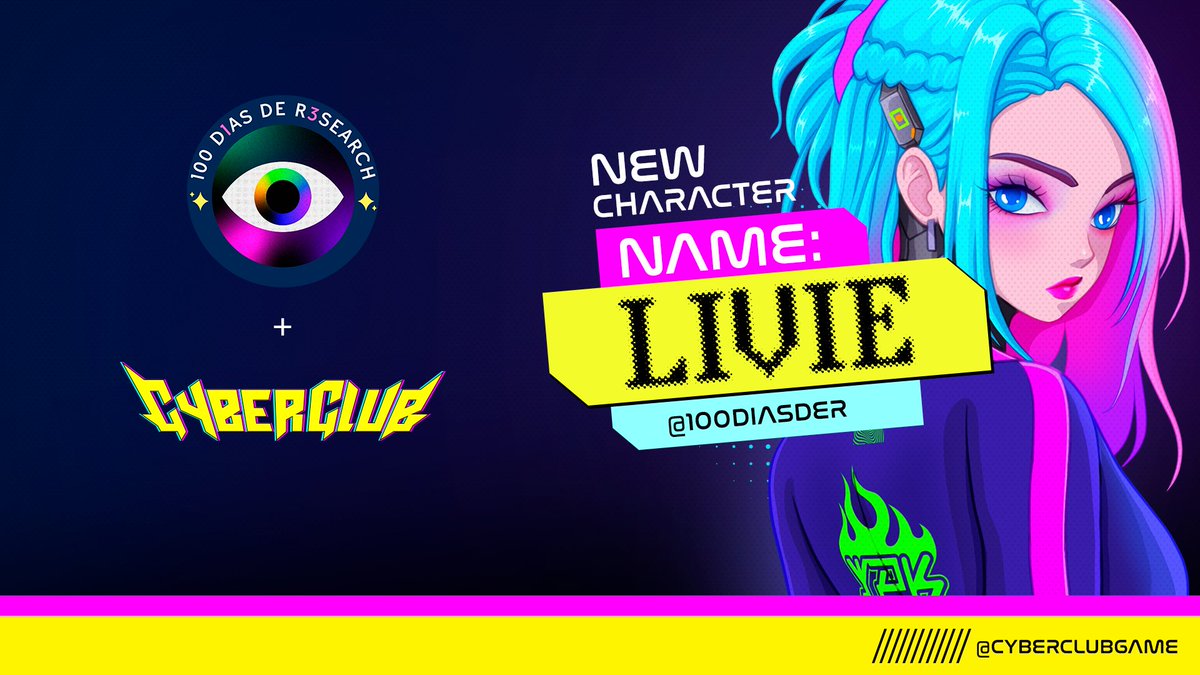 Gm Cybers 💛

Entusiasmados que la comunidad <a href="/100DiasDeR/">100DiasDeResearch</a>  se haya sumado a nuestra iniciativa. Ya tenemos nuevo nombre para nuestra heroína mujer y es "LIVIE" gracias a la participación de <a href="/Aizmar221/">Aizmar22</a>, muchas felicidades 🥳! 

El nombre queda en la historia🔥! 

#web3gaming