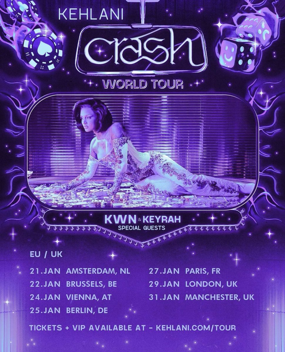 CRASH WORLD TOUR EUROPE & ASIA & AU/NZ & HAWAII PRE-SALE AUS/NZ/HI