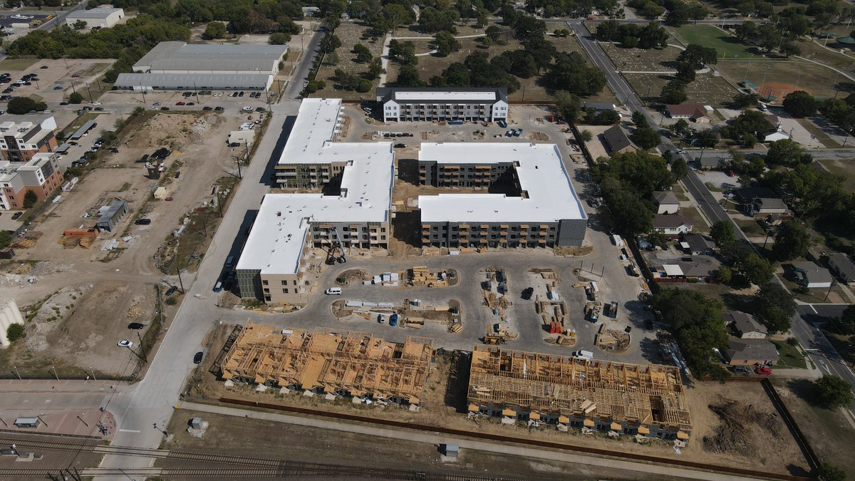 Beautiful weather and great progress being made on this job in Denton, TX.