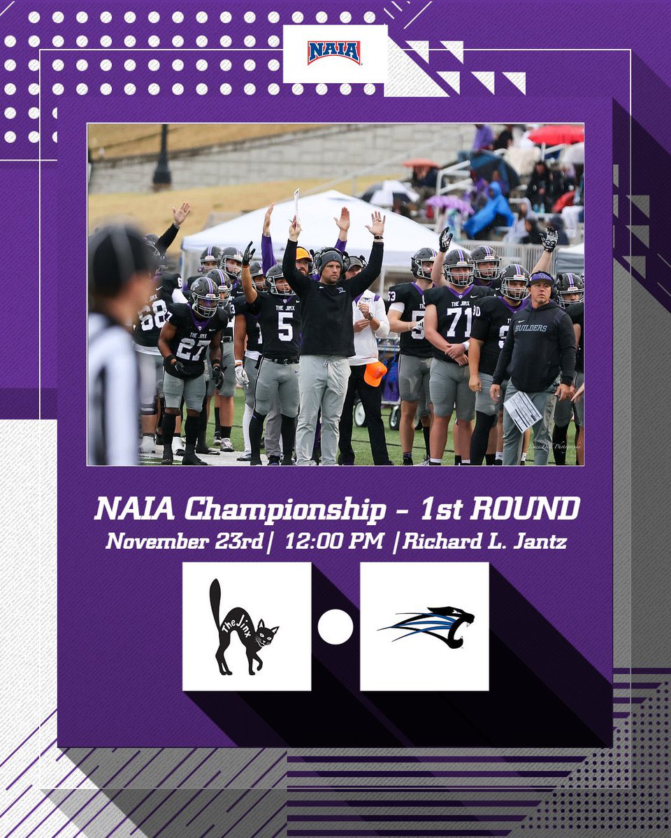 🐈‍⬛🏈Saturday, Nov. 23, Richard L. Jantz
Stadium, 12pm. Students $10, general admission $15, Home Side Only Purple Chair Back Seats $25. Cash/Card at the gate. No online tickets.
🚨NO RESERVED SEATING NO PASSES🚨