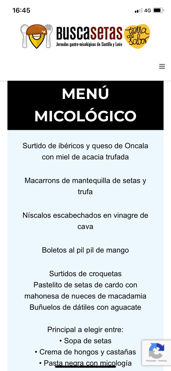 Aún a tiempo de probar nuestro menú micológico de <a href="/Buscasetas_CyL/">Jornadas Buscasetas</a>. Echa un ojo: jornadas.buscasetas.es/menu-hotel-rur…