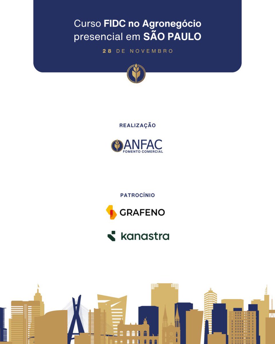 bruno_nespoli's tweet photo. O agronegócio brasileiro é o Brasil que vai certo! Faça sua inscrição na terceira edição do curso FIDC Agro da @anfac_br 🇧🇷
https://t.co/pnxmB0gjVJ 👏 #agro #fidc #safra #creditorural https://t.co/s357ivb51g