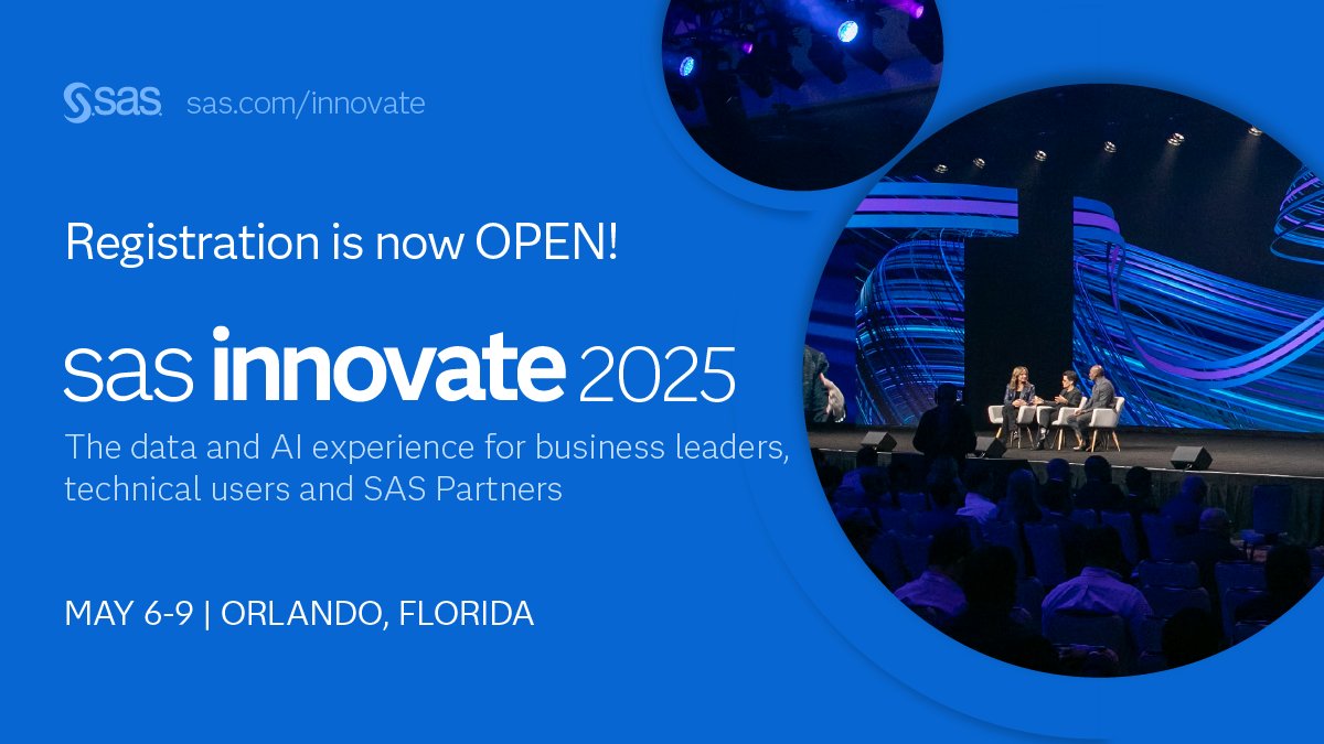 Yes, you read that correctly... Registration for #SASInnovate 2025 is now 📣 OPEN! 📣 

Take advantage of 2024 pricing starting this month: 2.sas.com/6015sUr6z