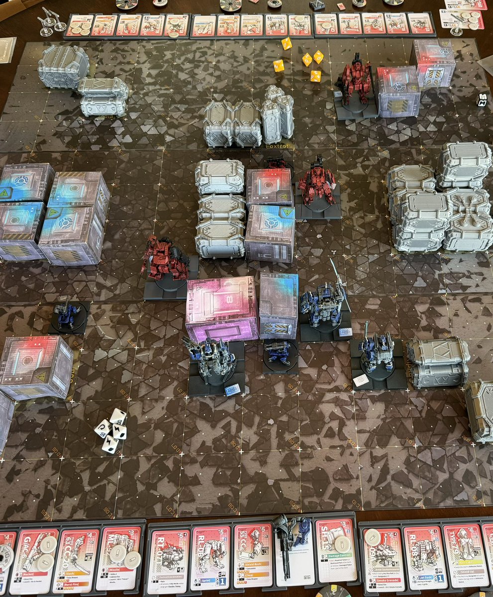 IgnitionCoreLLC's tweet photo. We got to table our mechs over the weekend! The game is fun, snappy and easy to pick up. The game wasn’t even over and I was planning new mech builds. Can’t wait to play again! 🙂 

Preorder at https://t.co/erpxXgv62b

#ignitioncoregames #emberobsidianprotocol #obsidianprotocol https://t.co/I2cuhiNfnh