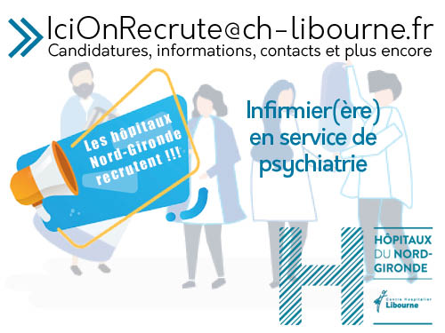CH Libourne (@ch_libourne) on Twitter photo 🚨 Nous recrutons des infirmier(e)s en psychiatrie !
Envie de contribuer au bien-être mental des patients dans un environnement humain et stimulant ? 🌟
📅 Postes disponibles immédiatement !
👉 Postulez ici : ch-libourne.fr/le-chl-recrute…
#Recrutement @ville_libourne <a href="/lacali_agglo/">La Cali - Communauté d'agglomération du libournais</a> 🚨 Nous recrutons des infirmier(e)s en psychiatrie !
Envie de contribuer au bien-être mental des patients dans un environnement humain et stimulant ? 🌟
📅 Postes disponibles immédiatement !
👉 Postulez ici : ch-libourne.fr/le-chl-recrute…
#Recrutement @ville_libourne <a href="/lacali_agglo/">La Cali - Communauté d'agglomération du libournais</a>