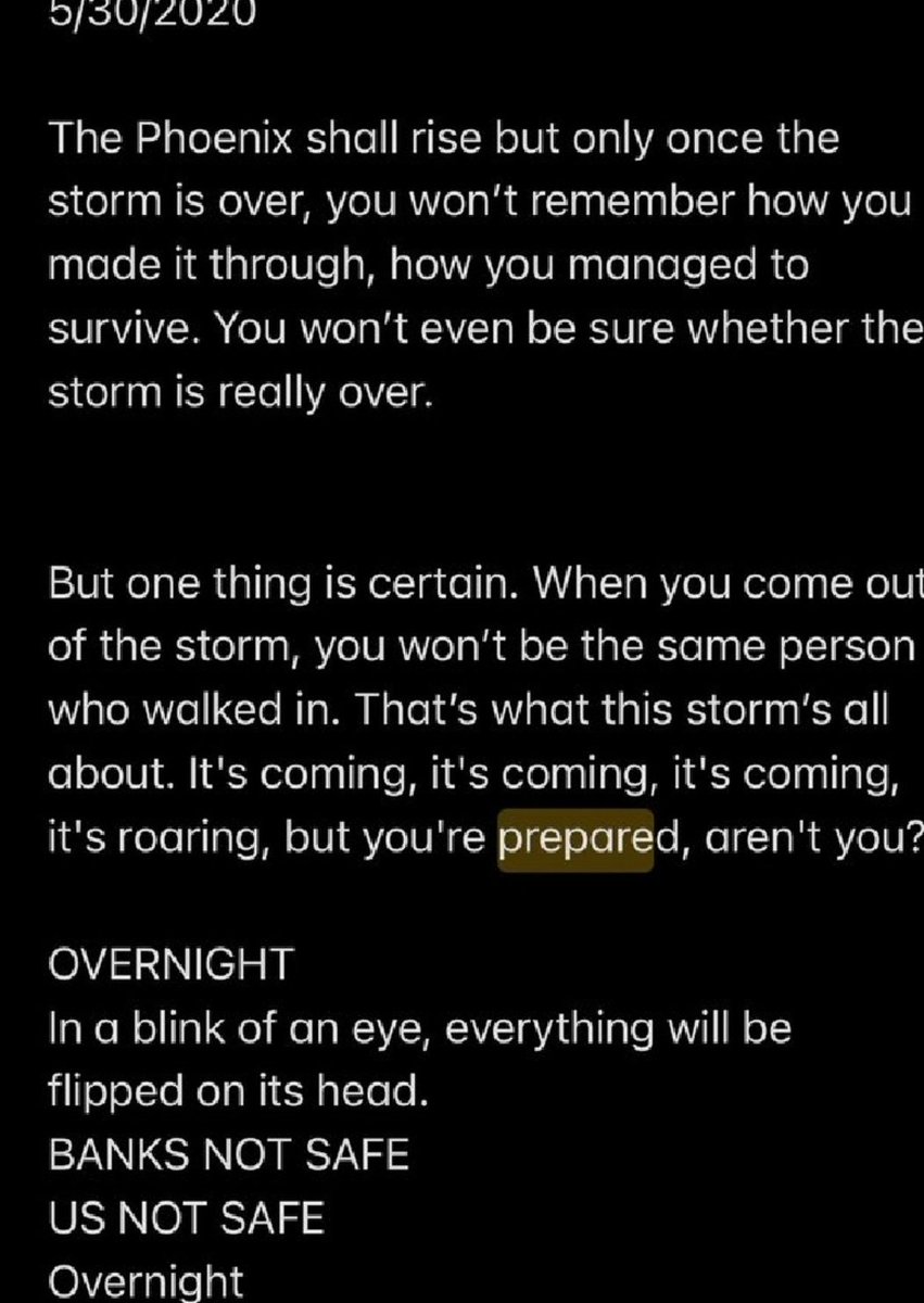 The storm is here. It's only a matter of time before someone points something (a missle in the USA)🚀 US is not safe. Banks are not safe.. What can we do? XRP 💥🚀📈 overnight.