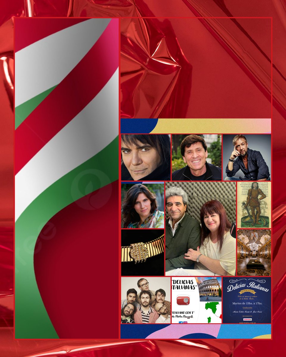 🎧🇦🇷🇮🇹 HOY Martes 19/11 15 hs.Arg. 19 hs. It. 13 hs.Col. 19 hs.Esp. en Delicias Italianas <a href="/RADIOZONICA/">#RadioZonica #Zonica➕</a> Estrenos de Musica Italiana, Clase It. Editoriales Segurant,Oro Bulgari e Il Gattopardo y Blues Italianos.Con Estela Farini y Jose Parisi