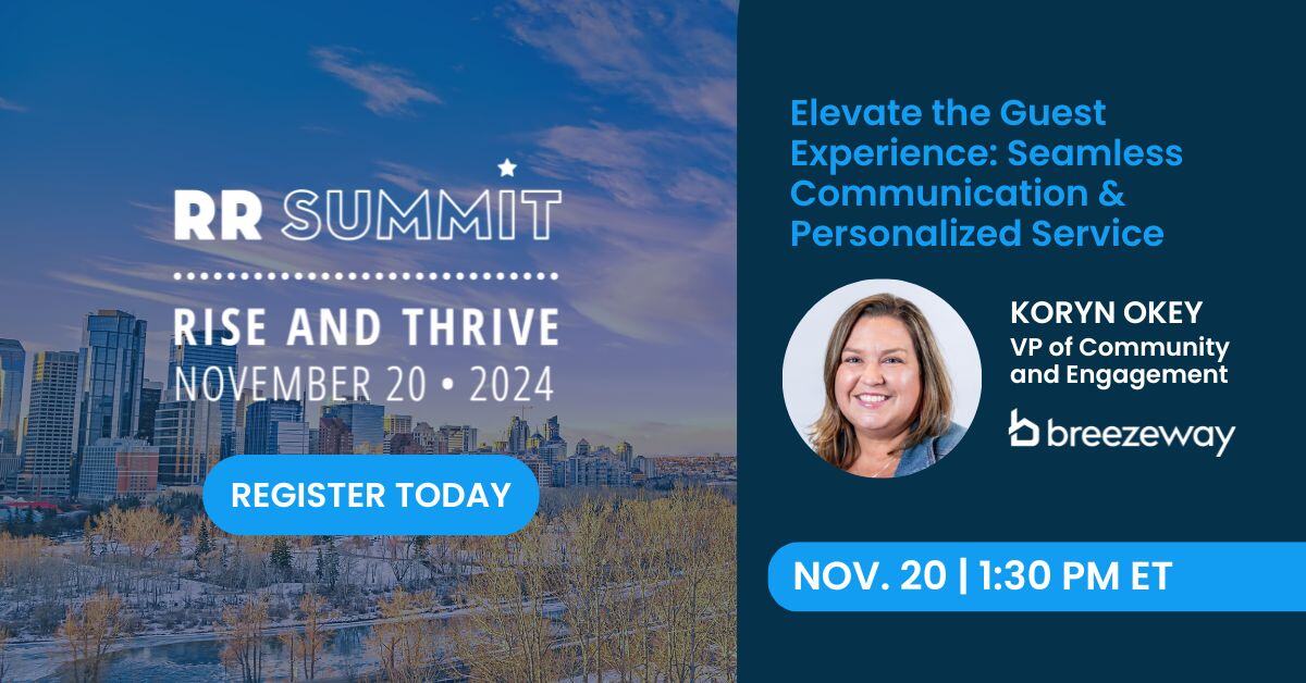 Join <a href="/HeyBreezeway/">Breezeway</a>'s Koryn Okey at the <a href="/RentResponsibly/">Rent Responsibly</a> Summit tomorrow at 1:30 PM ET for an energizing session on elevating your properties' performance while exceeding guest expectations. 🏡✨

See you there - you won't want to miss it!👇
hubs.la/Q02WPGPl0