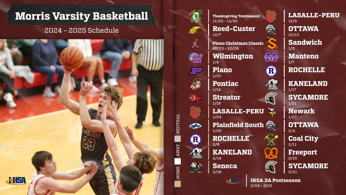 MCHSBkBall's tweet photo. 11 home games, 10 roadies, 9 neutral site contests, 8 with a shot clock…

Games against 1A &amp; 4A opponents, but more than half against 3A rivals. 

Scheduled contests against schools from 10+ unique conferences… 

Can’t wait to COMPETE! https://t.co/zZoRY4wEaJ