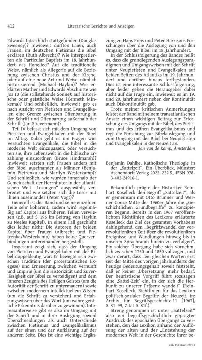 Dank je wel, Dr. Jan van de Kamp for the review of our edited collection *The Bible in Early Transatlantic Pietism and Evangelicalism* <a href="/PSUPress/">PSU Press</a>  

Happy to see this book attract transatlantic engagement