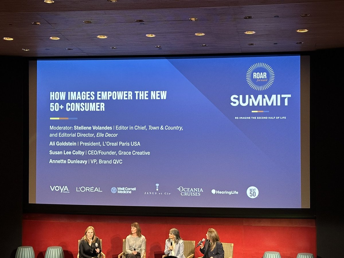 A fantastic discussion <a href="/Hearst/">HEARST</a> about life after 50 at the <a href="/ROARforward/">Michael Clinton</a> summit.