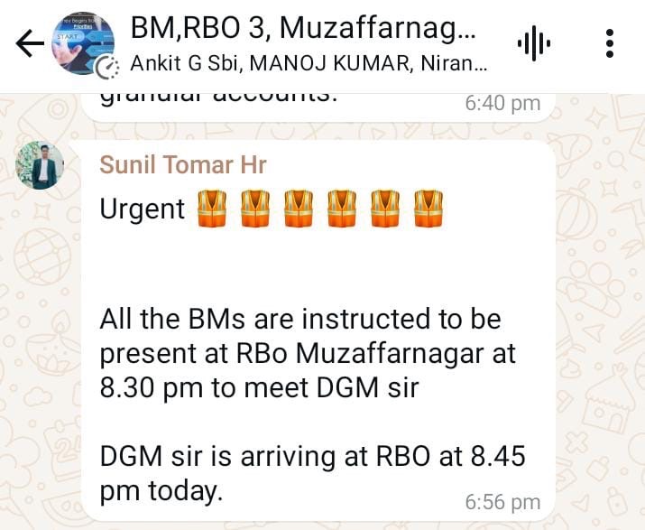 Requiring Branch Managers to report late at night without considering their safety is unacceptable and reckless.
Such actions show a complete disregard for employee well-being.
Leadership must prioritize the security of their workforce. 
<a href="/TheOfficialSBI/">State Bank of India</a>
Strongly condemn this.