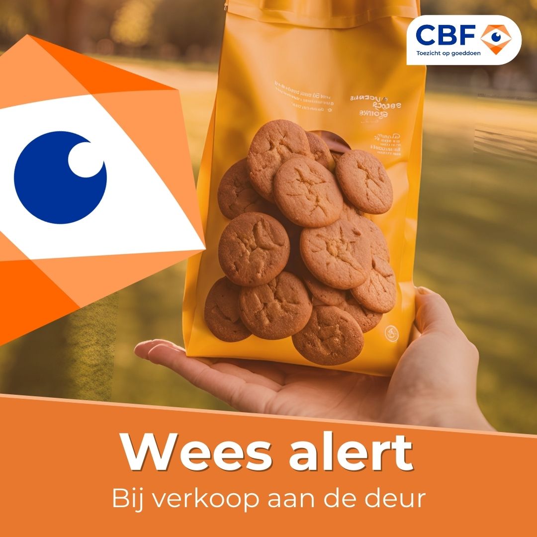 Het CBF ontvangt regelmatig meldingen over de verkoop van goederen aan de deur, zoals ansichtkaarten en koekjes. Vaak is het onduidelijk waar de opbrengst precies naartoe gaat. 

Wil je weten hoe je veilig kunt geven? Klik op de link. 
👉 cbf.nl/nieuws/wees-al…