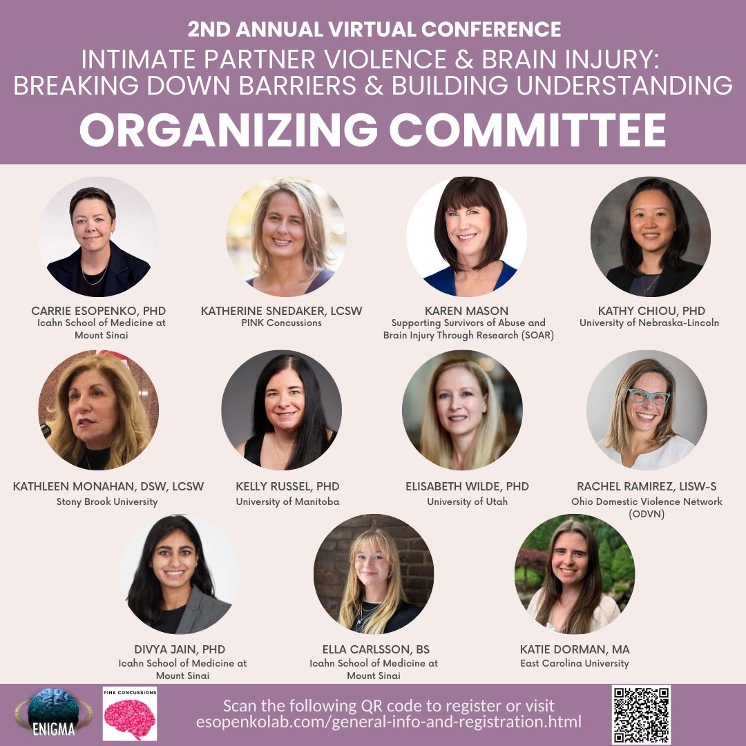 ENIGMA-Intimate Partner Violence (IPV) (@enigmaipv) on Twitter photo We broke last year's records with over 750 registrants for the 2024 <a href="/EnigmaIpv/">ENIGMA-Intimate Partner Violence (IPV)</a> and <a href="/PinkConcussions/">PINK Concussions 🧠</a> conference: IPV & Brain Injury: Breaking Down Barriers & Building Understanding! A heartfelt thank you to all attendees, speakers, and the organizing committee! We broke last year's records with over 750 registrants for the 2024 <a href="/EnigmaIpv/">ENIGMA-Intimate Partner Violence (IPV)</a> and <a href="/PinkConcussions/">PINK Concussions 🧠</a> conference: IPV & Brain Injury: Breaking Down Barriers & Building Understanding! A heartfelt thank you to all attendees, speakers, and the organizing committee!