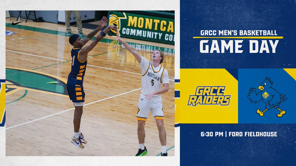 It's another GAME DAY in Grand Rapids!
🆚 - Muskegon Community College 
🕡 - 6:30PM 
📊 - grccraiders.com/sidearmstats/m…
 📽️ - youtube.com/@grccathletics…
