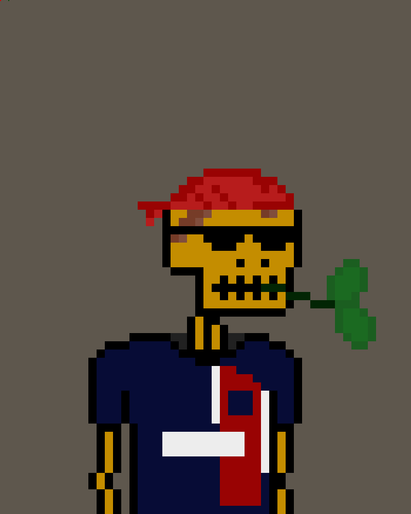 _PixelSkeletons's tweet photo. 🍀The Bearer of the Grim Clover🍀
A scarred face that tells stories of battles past, and a two-leaf clover carried in its mouth as an emblem of fortune and defiance, this skeleton is an icon of resistance.🕶️💥

#NFT #NFTGiveaway #NFTCommunity #nftcollectors #NFTcollection #NFTs https://t.co/V9u17RRpFR
