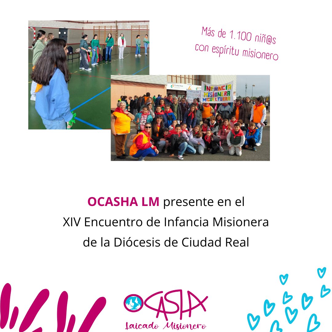 En el #DiaUniversalDelNiño  ... la esperanza de la infancia misionera irrumpe desde Ciudad Real, y OCASHA LM  ha estado presente colaborando e impulsando.

#infanciamisionera #misioneros #Laicos