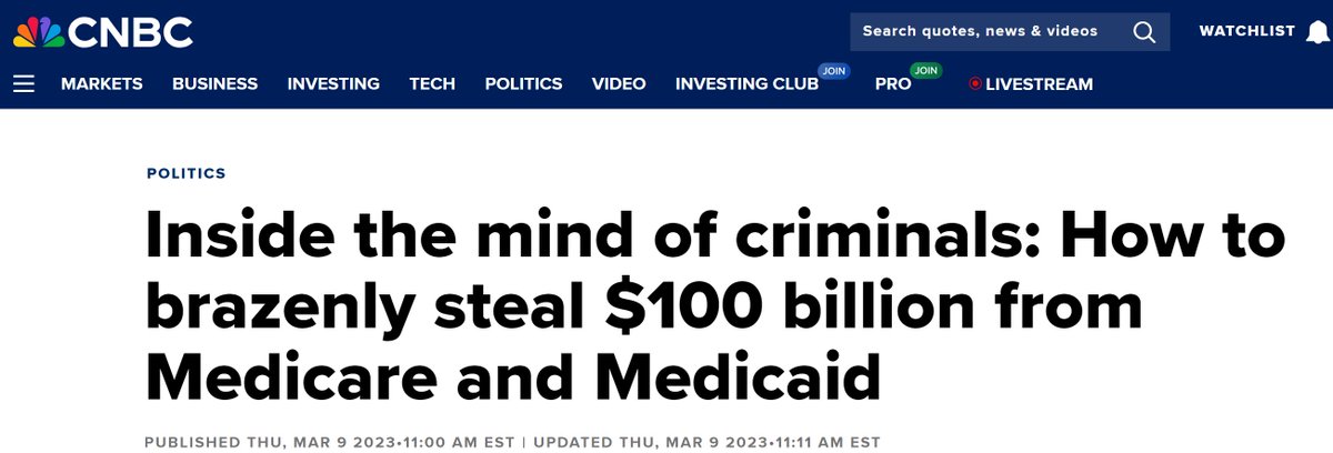 dlauer's tweet photo. Also apparently Medicaid/Medicare fraud, holy shit. Anyone know why the government has failed to police this fraud at scale? What can DOGE do? This article says we need to spend MORE money, not less! https://t.co/dHHjaig6MU