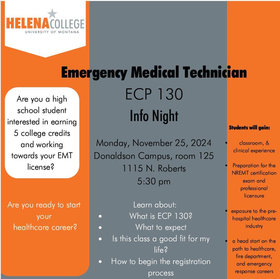 Juniors and Seniors- are you interested in the Medical Field? Are you interested in a fast paced Adrenaline filled career? Check out this opportunity to get a taste of the EMT career and earn 5 college credits!