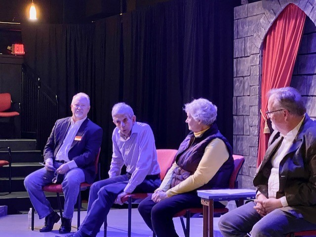 Dr. John Freed, emeritus professor of history, brought his expertise to a lively panel discussion following the Heartland Theatre Company's performance of The Lion in Winter.