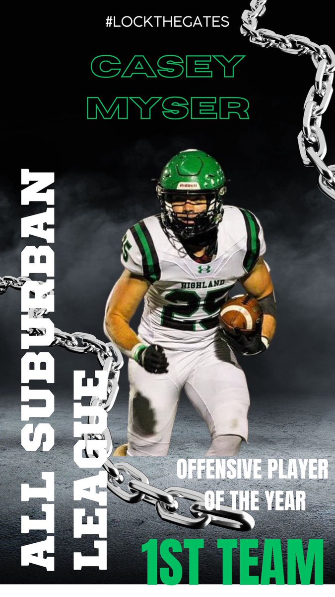 All Suburban League Offensive Player of the Year #25 Casey Myser