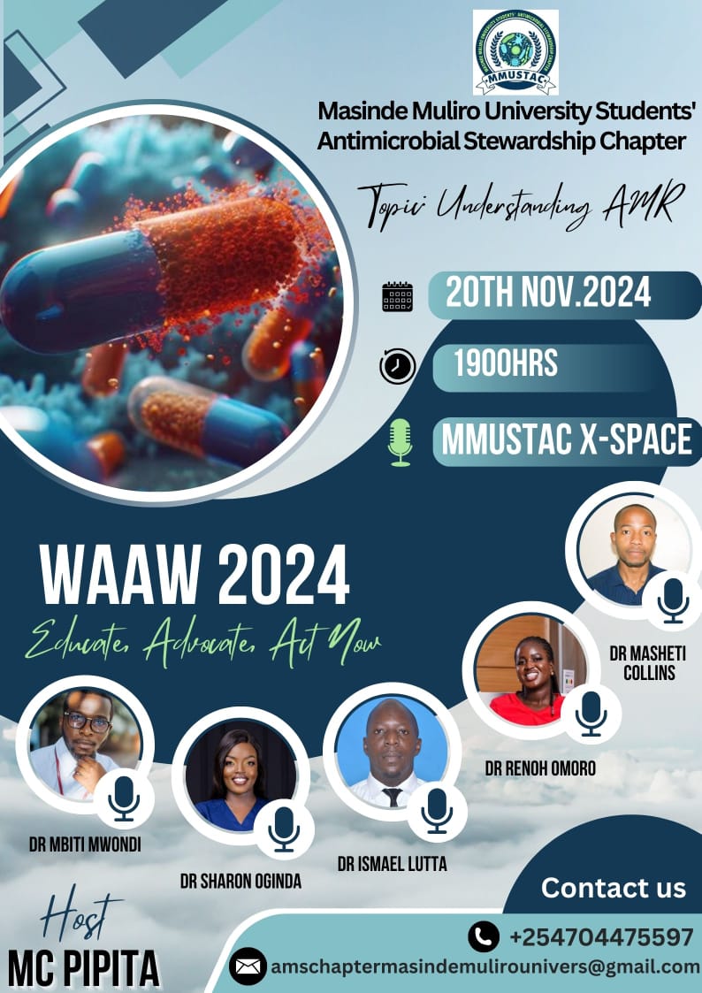 Tomorrow, we dig deep to uncover the details of AMR secrets to reduce the progression to keep our world safe
Our experts are ready to deliver content exceptionally 
<a href="/mbiti_mwondi/">Mbiti Mwondi Maino,MD</a> <a href="/AtakoIsmail/">Ismail Lutta</a>
<a href="/OgindaSharon/">sharon oginda</a> Dr Masheti and Dr Reno. 
Super Host <a href="/mcpipita/">Pipita</a> 
x.com/i/spaces/1OdJr…