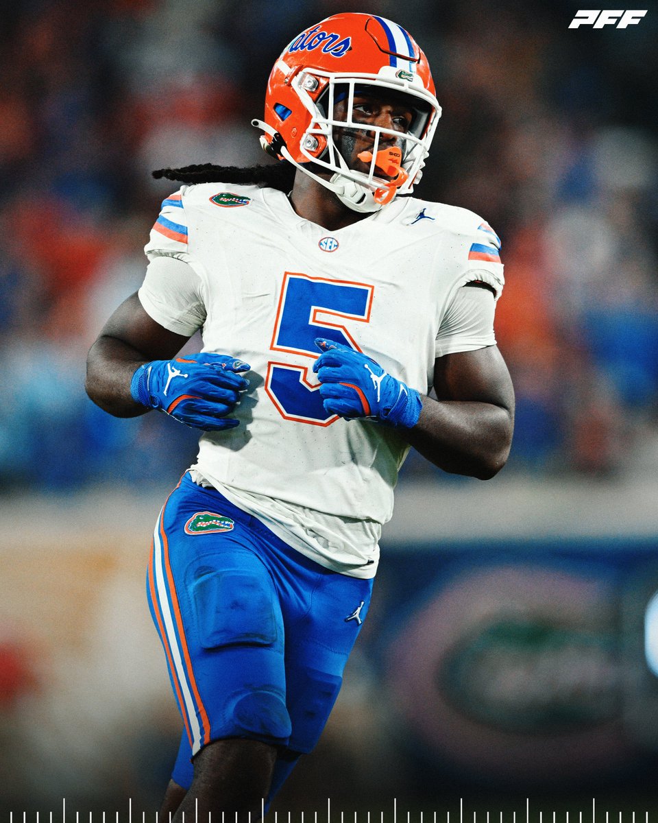 PFF_College's tweet photo. Highest Graded True Freshman LB from Week 12:

🐊 Myles Graham, Florida: 77.6

@GatorsFB https://t.co/bV1ij23LLO