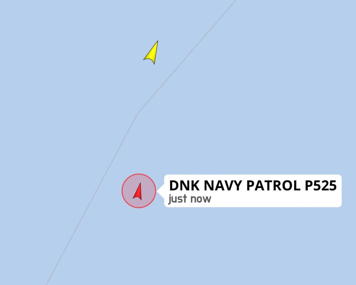 WarMonitor3's tweet photo. The Danish Navy is still following suspected sabotage Chinese ship. https://t.co/seB0u69prO