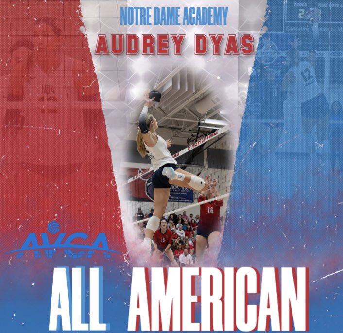 Congratulations to NDA Volleyball junior Audrey Dyas who was announced an AVCA All-American! This is a huge accomplishment and we are so proud of you!