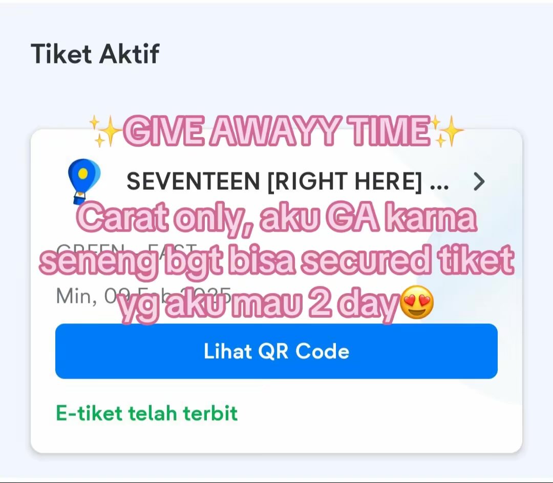 moodboosterlu's tweet photo. GIVE AWAY tiket konser ✨😝 
Rt dan komen aja bias, nama ig dan linee berapaa

Jangan lupa follow ig jellyyyyyyyn💓
#SVT_RIGHT_HERE_IN_JAKARTA https://t.co/r7vJ84CHBX