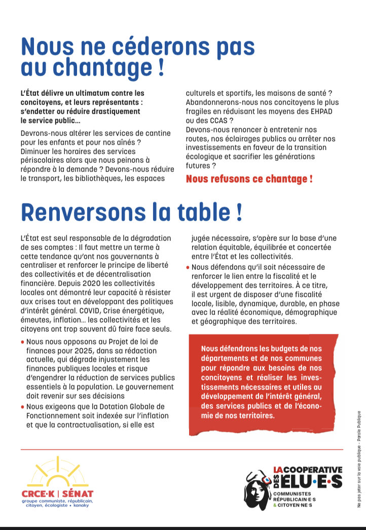 Les collectivités n’ont pas à payer la dette de l’Etat! Non aux économies sur le dos des collectivités et des services publics! #CongresdesMaires ⁦<a href="/l_amf/">AMF | Association des maires de France</a>⁩