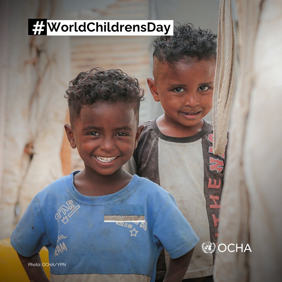 During conflicts and humanitarian emergencies, children pay the highest price.

#WorldChildrensDay is a reminder to step up the response to children’s needs and prioritize their rights.