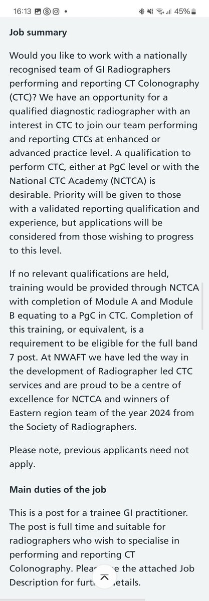 Rachael Bilton (@rachbilton) on Twitter photo We didn't manage to recruit recently, so we can now advertise a training post 
jobs.nhs.uk/candidate/joba… We didn't manage to recruit recently, so we can now advertise a training post 
jobs.nhs.uk/candidate/joba…