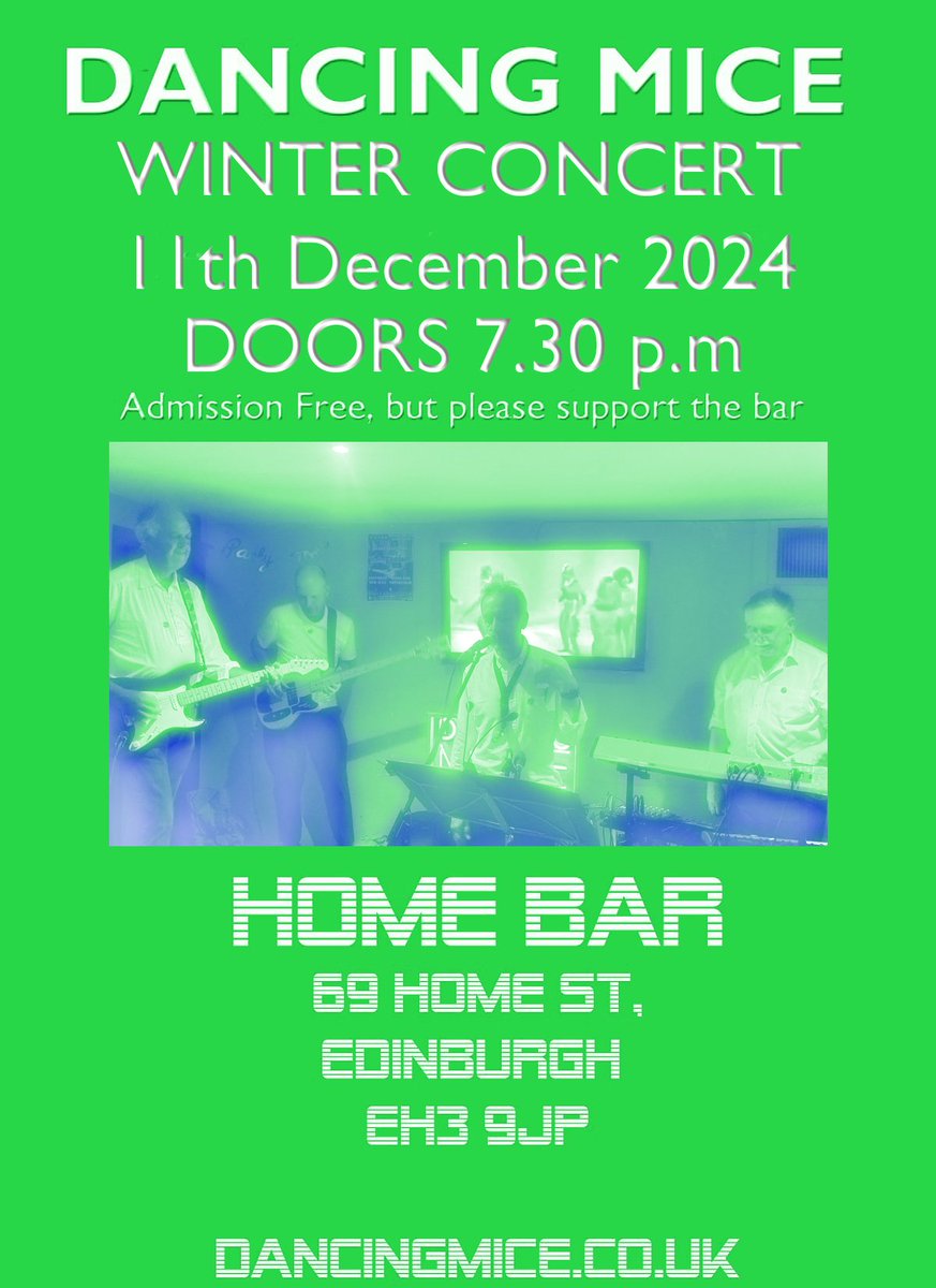 The sleeping giant awakes. Gig at Home Bar, 69 Home St, Edinburgh 11th December 2024