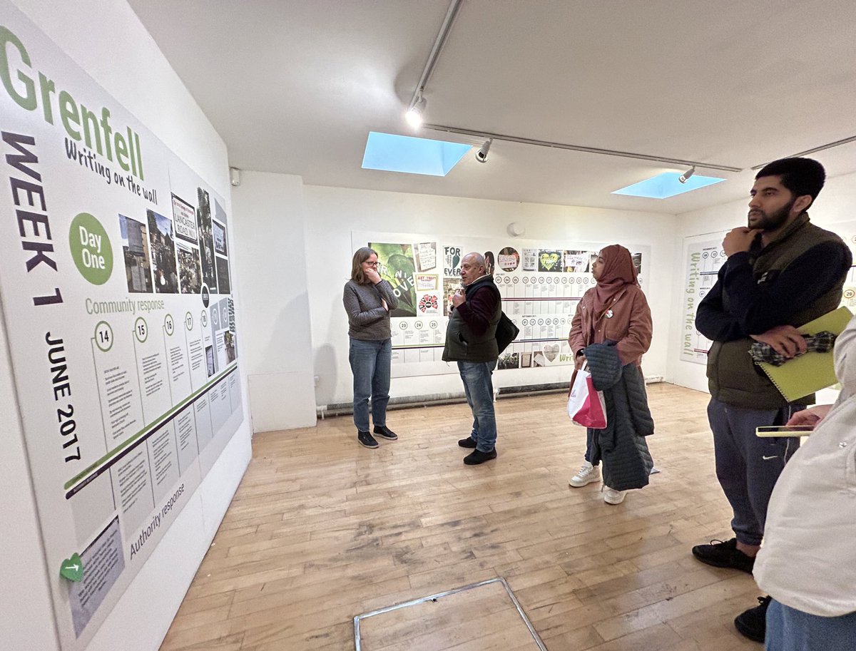 Our Grenfell: Writing on the Wall exhibition is live at the Tabernacle in Powis Square all week. So lovely to see people interacting with it yesterday. Pop in if you can 💚