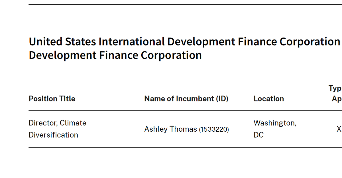 fentasyl's tweet image. I don't think the US Taxpayer should pay for the employment of a "Director of Climate Diversification (she/her)" at the US International Development Finance Corporation.