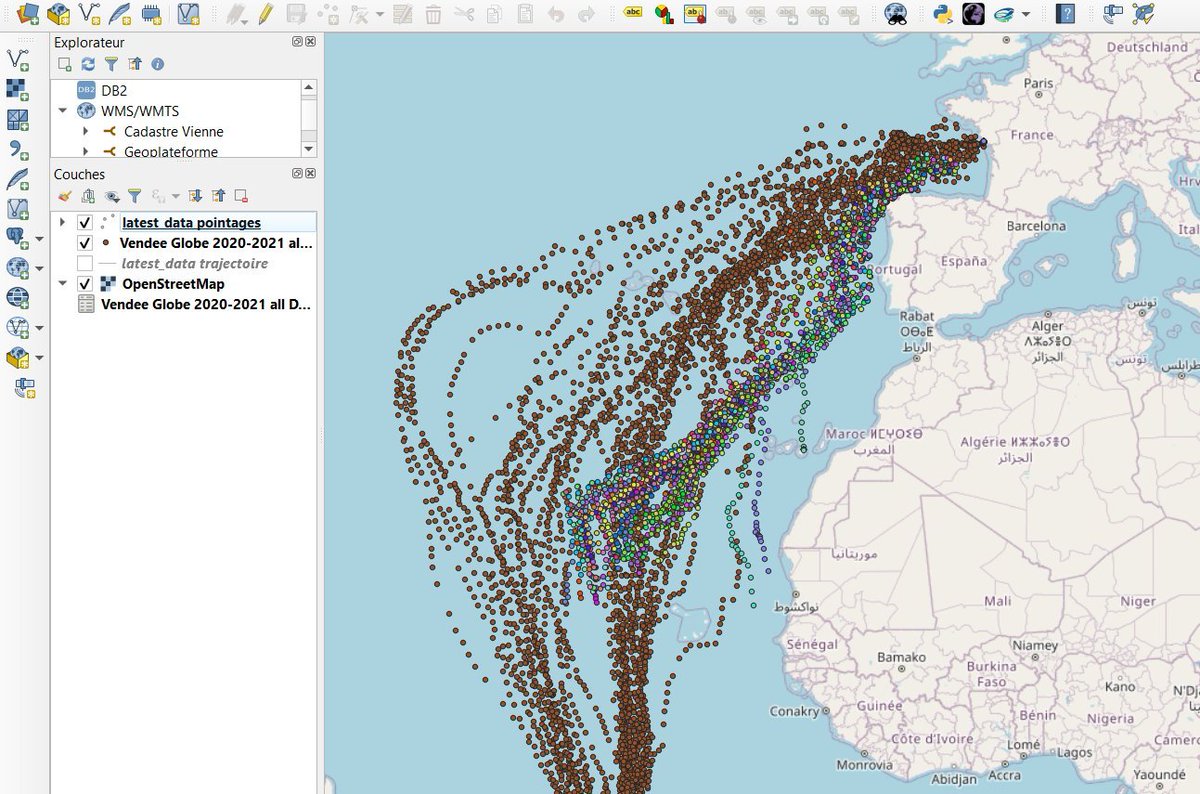 <a href="/florent1foug/">Florent 📍🌍 🧑🏻‍💻</a> <a href="/geotribu/">GeoTribu</a> Merci pour ce partage et pour la mise à disposition des données sous forme de geopackage qui rend bien service. J'ai continué un peu l'exercice en comparant avec les données de 2020 (précédente édition du Vendée Globe)
cartonumerique.blogspot.com/2020/11/vendee…