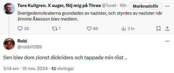 Tore. Bluesky är bättre än denna plattform tweet media