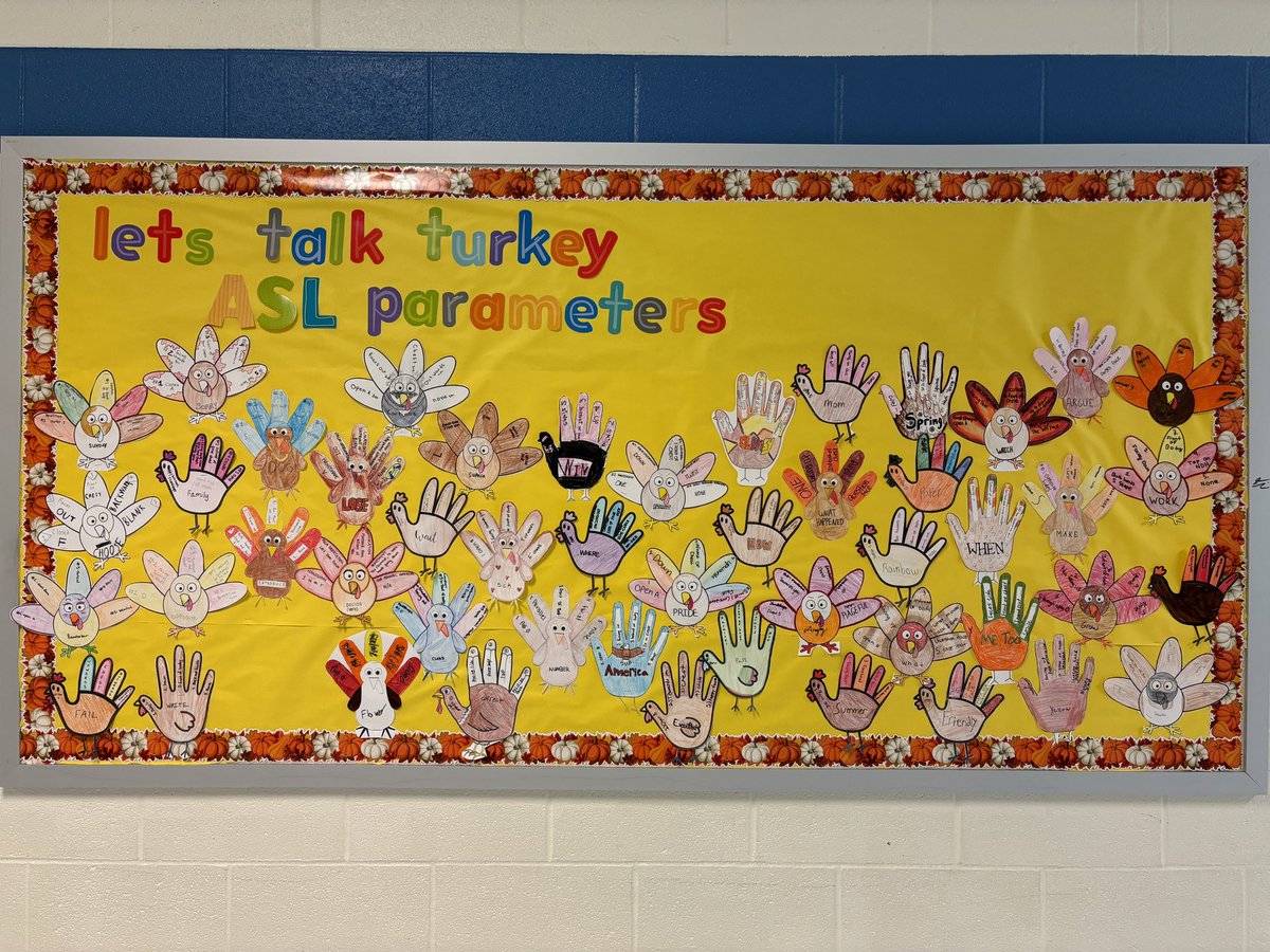 eyes4tech's tweet image. My ASL 1 students helped me create the bulletin board about ASL Parameters. #workinprogress
@Cburg_Coyotes @MCPSWorldLang