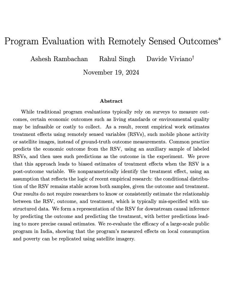 Davide Viviano (@vivianodavide) on Twitter photo New working paper with <a href="/asheshrambachan/">Ashesh Rambachan</a> and Rahul Singh! Link to paper: arxiv.org/pdf/2411.10959 + slides: dviviano.github.io/projects/preseโฆ
More discussion and long thread on "Cielo Azzurro" New working paper with <a href="/asheshrambachan/">Ashesh Rambachan</a> and Rahul Singh! Link to paper: arxiv.org/pdf/2411.10959 + slides: dviviano.github.io/projects/preseโฆ
More discussion and long thread on "Cielo Azzurro"