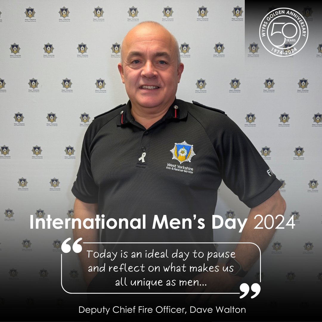 On #IMD2024, we’re celebrating the positive male role models within <a href="/WYFRS/">West Yorkshire Fire and Rescue Service</a>, and the massive impact of kindness, consideration, bravery, and being our best selves every day.

We asked our Deputy Chief Fire Officer, Dave Walton to share a few words 🔗 bit.ly/3YTobDP