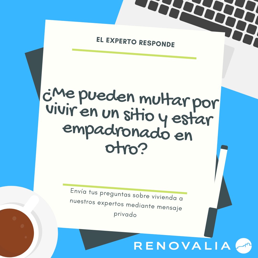 RenovaliaInmo's tweet photo. Toda persona debe estar empadronada en el lugar en el que reside habitualmente. De lo contrario, puedes enfrentarte a multas económicas .
#FAQVivienda #PreguntasVivienda #ElExpertoResponde #Vivienda https://t.co/nXQikTlZDt