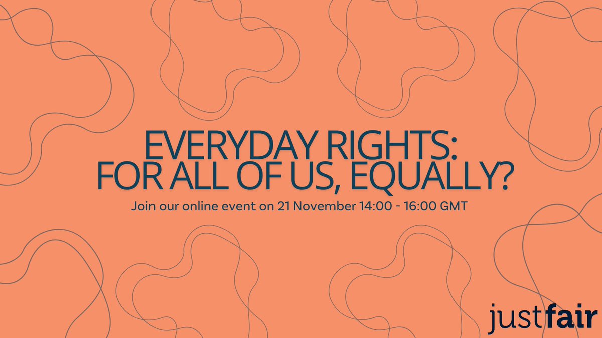 JustFairUK's tweet photo. 🛟 On Thursday we are hosting an event on everyday rights and the Equality Act.

Join us to discuss the potential that the Equality Act has in its current format, but also what more needs to be done to achieve equality.

📅 21 Nov, 14:00-16:00. Sign up 👇
https://t.co/fPTuPWLCSU https://t.co/ue7s77kFcd